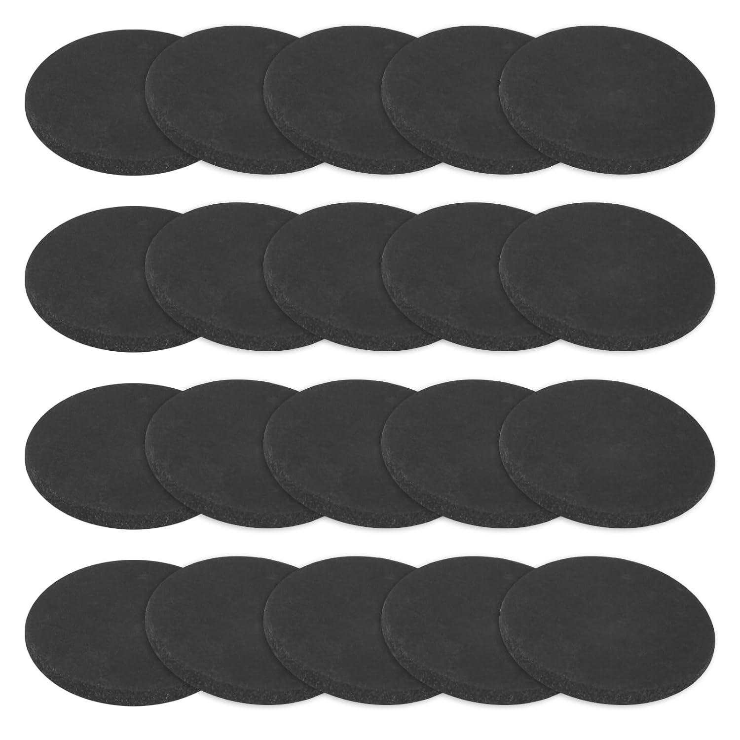 20-Pack Rubber Solid Discs Washers, 15mm OD x 1.5mm Thickness Anti-Vibration Noise-Reducing Rubber Spacer Pads Gasket Bushings for HVAC/Washing Machines/Furniture/DIY Gasket Craft