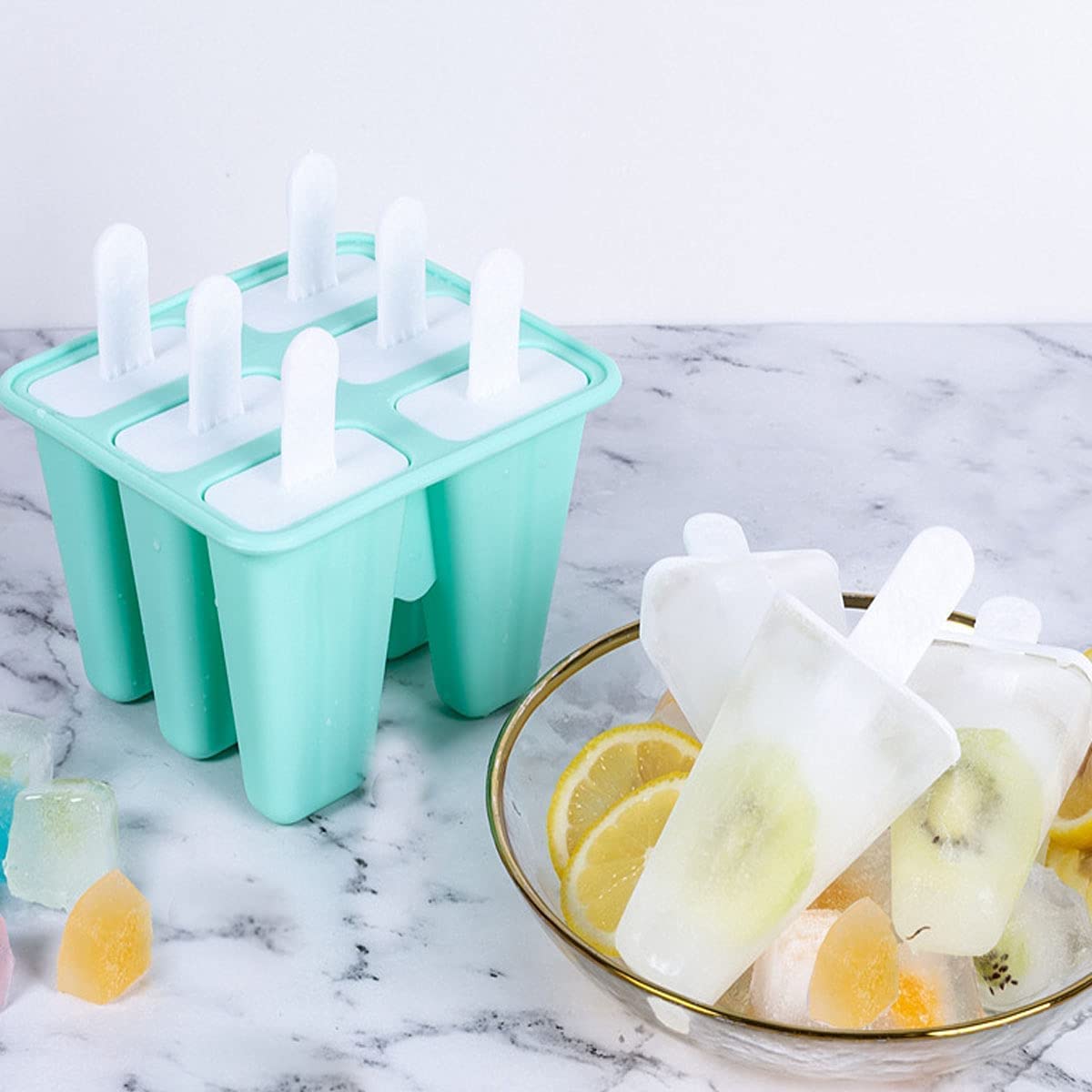 Jissta Stapi per ghiaccioli in silicone, set di 2 stapi per