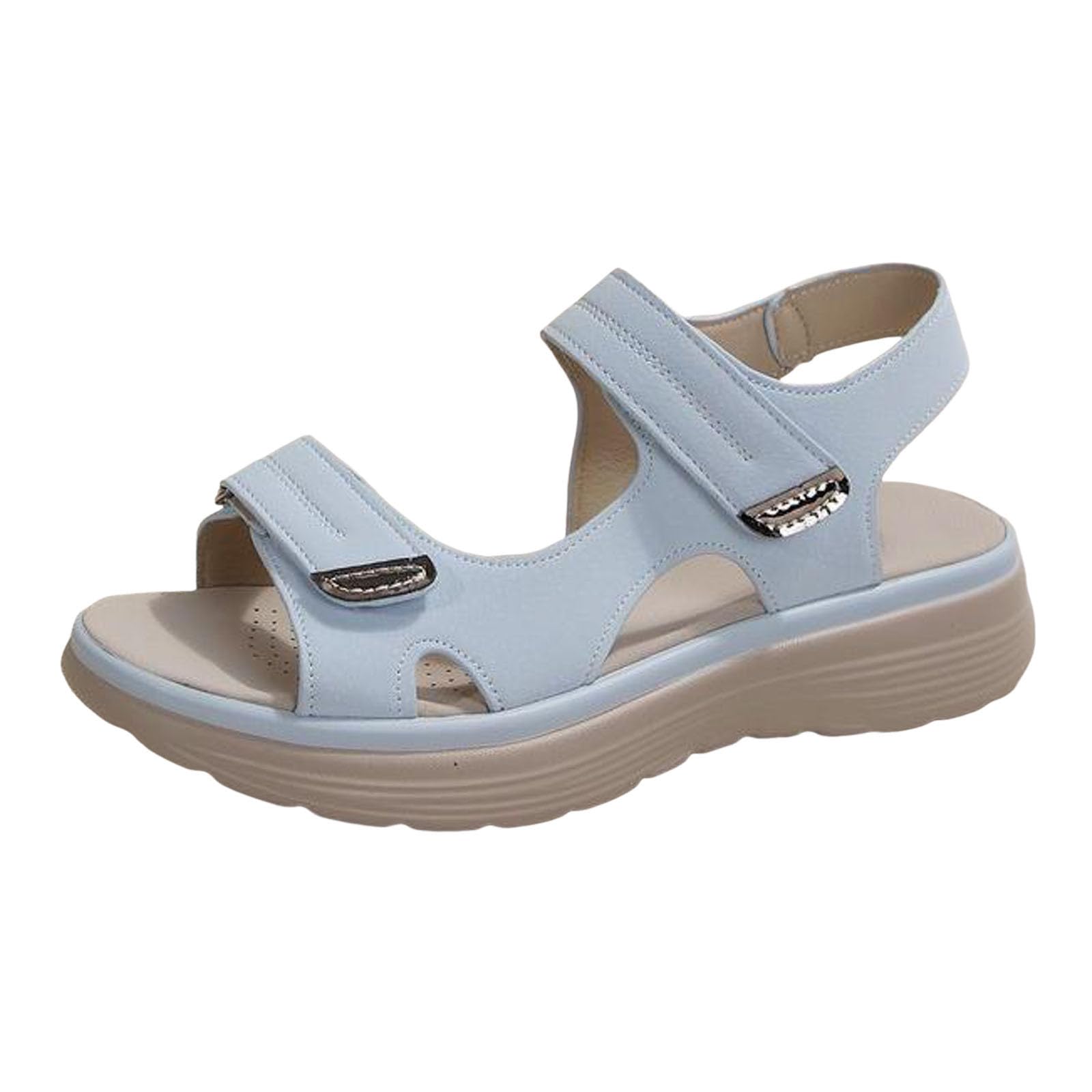 Sandales confortables et légères avec semelle compensée stable - 5