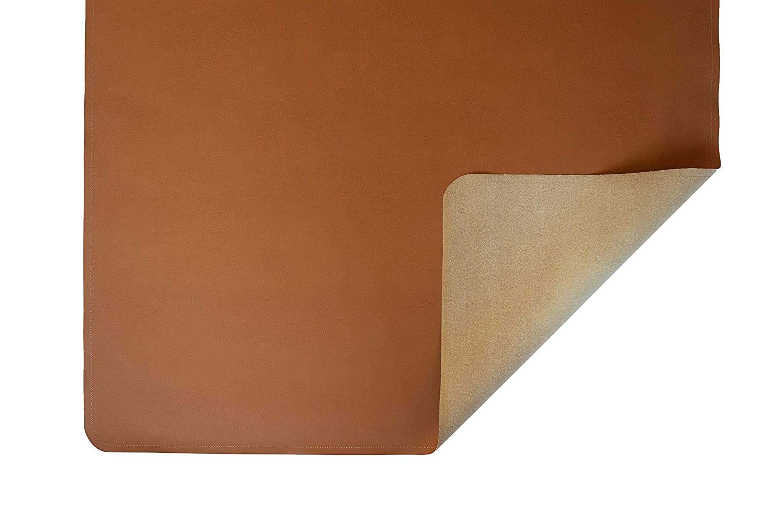 Vegan Leather High Chair Mat by Lark Baby Goods (40 x 40 in) - Waterproof Wipeable Splat Mat for Under High Chair - Baby High Chair Floor Mat for Splash and Spill Protection - Brown