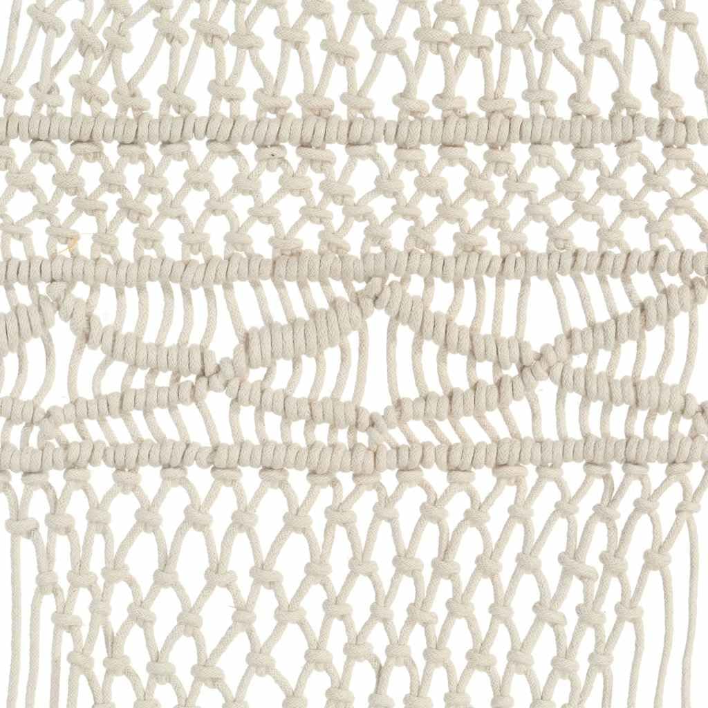vidaXL Cortina de Macramé Persiana Translúcida Puerta Ventana Pared Colgante Separador de Ambientes Hogar Decoración Algodón 140x240 cm