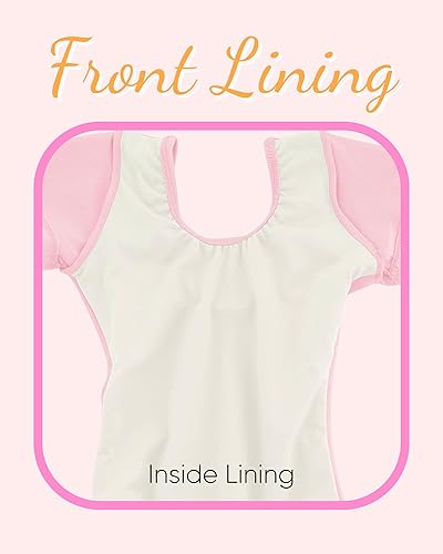 Miniatura 3 de Dancina Leotardo con falda tutú para niñas, vestido de ballet de algodón con forro frontal