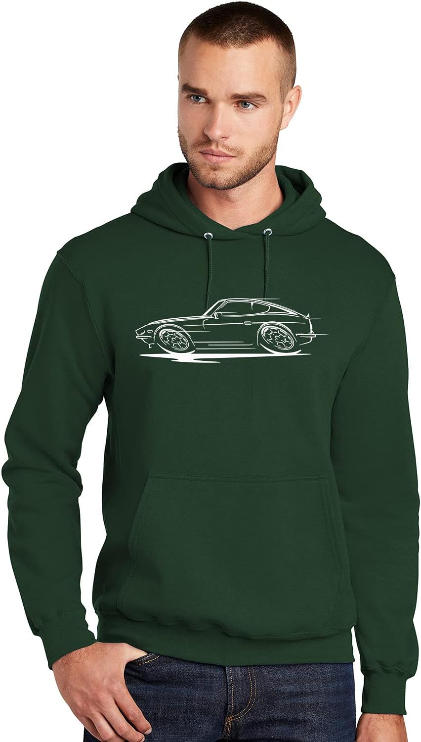 Datsun 240Z Sports Car Redline Design Hoodie Sweatshirt