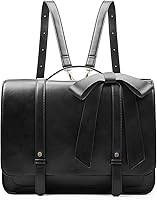 Vista 7 de Ecosusi Portafolio para mujer con mochila de cuero sintético de 14 pulgadas, bolso bandolera para portátil, bolsa de computadora para viajes