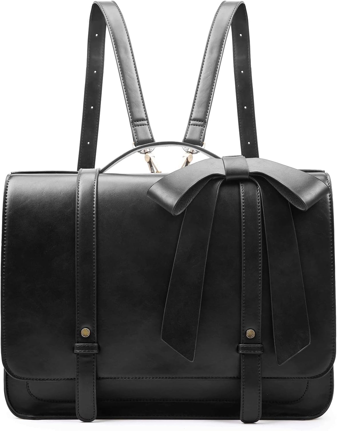 ECOSUSI Briefcase for Women Messenger Backpack PU Leather Laptop Bag Satchel Computer Bag for College Business Travel