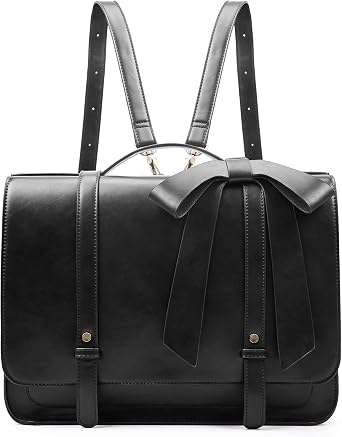 ECOSUSI Briefcase for Women Messenger Backpack PU Leather Laptop Bag Satchel Computer Bag for College Business Travel | PU Leather