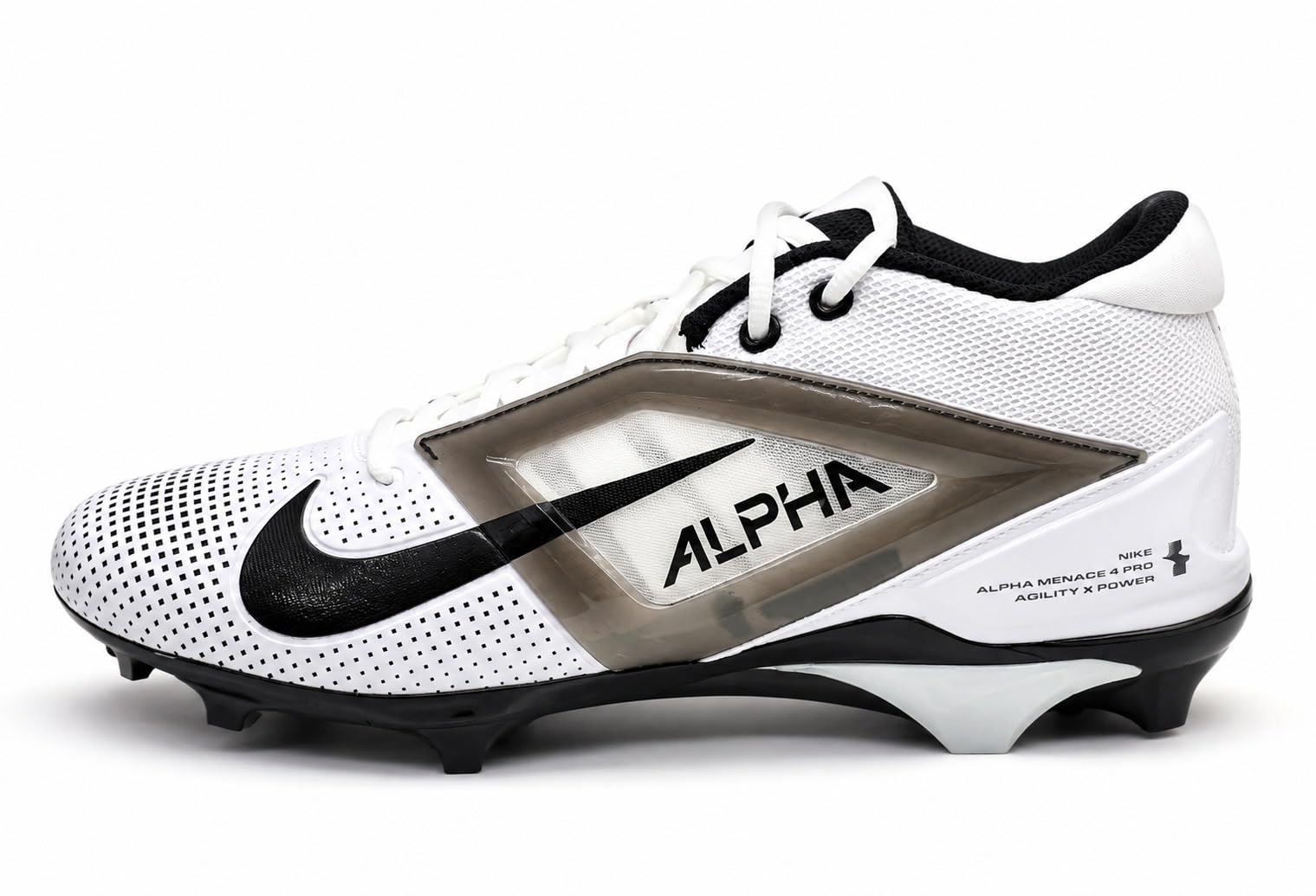 Nike Alpha Menace 4 Elite Football Cleats (FD7036-600, University Red/Team Red/Black/White)