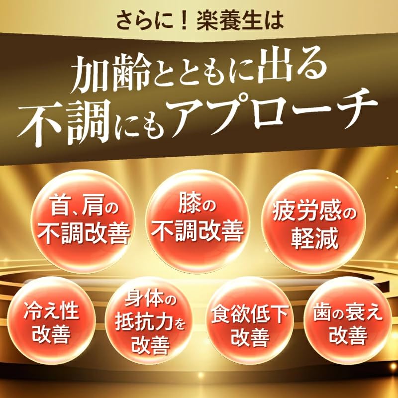 Amazon | 【指定医薬部外品】楽養生 歯の衰え 腰痛 肩こり 血流改善