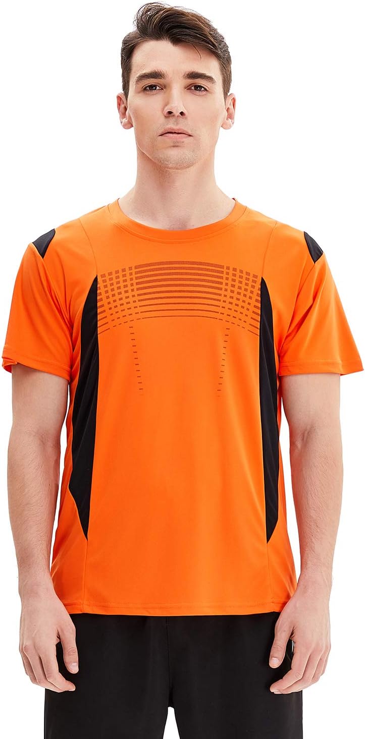 GEEK LIGHTING Men's Athletic Workout Shirts Sports Short Sleeve Tee Running Fishing T-Shirt