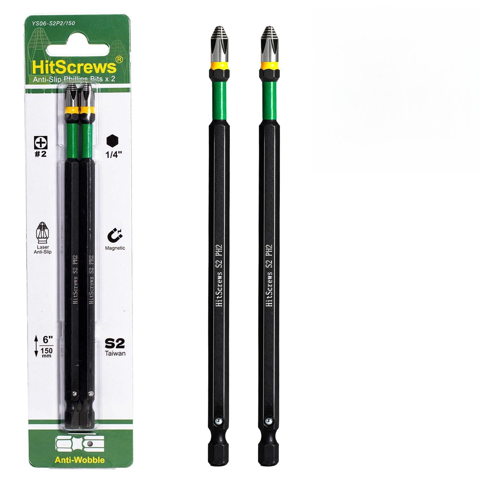 Embout cruciforme PH2 long 152mm magnétique S2 anti-oscillation pour impact