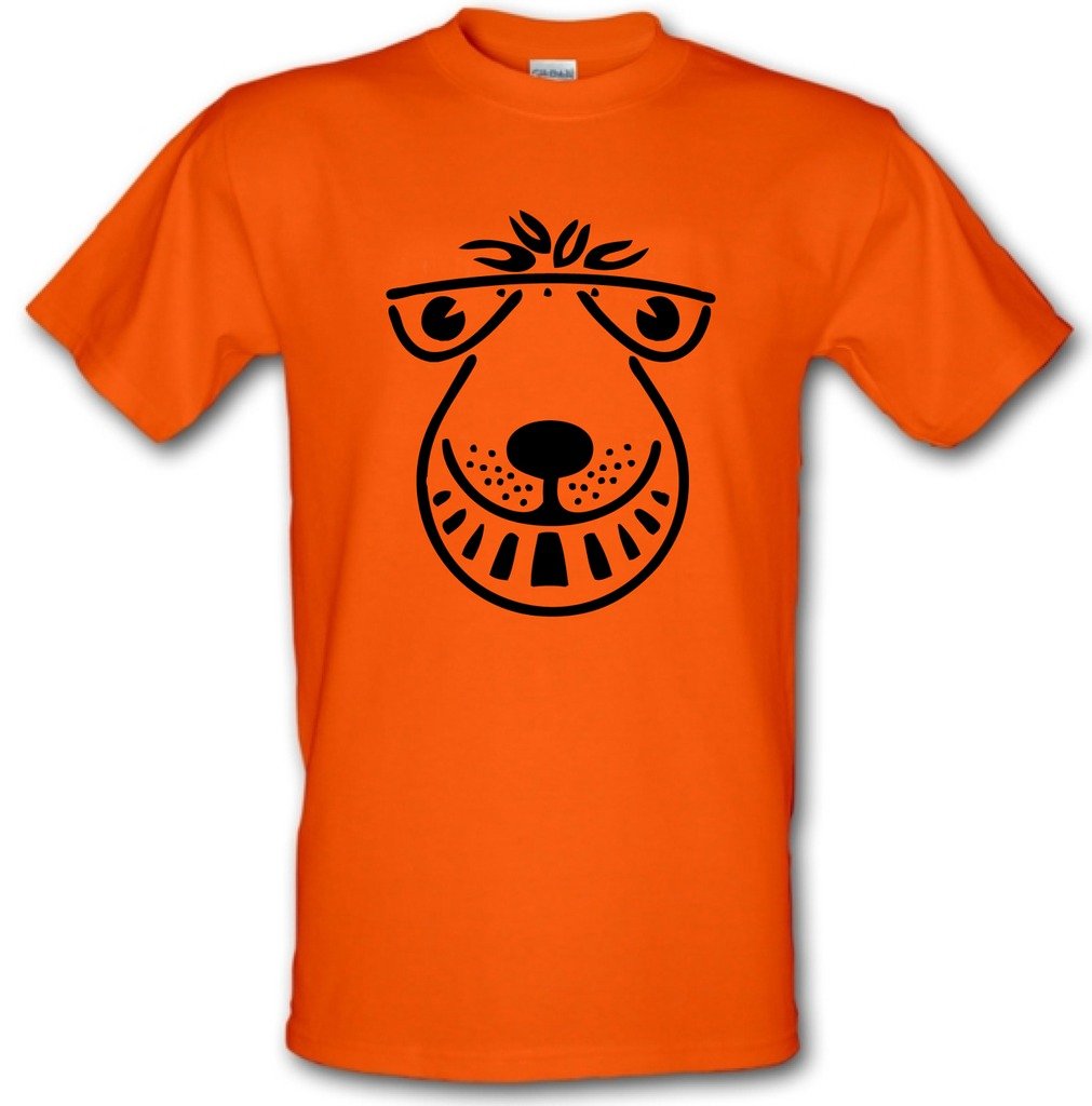Revolutionary Tees Men's Orange Spacehopper Retro 70'S 80'S Space Hopper Heavy Cotton T-Shirt