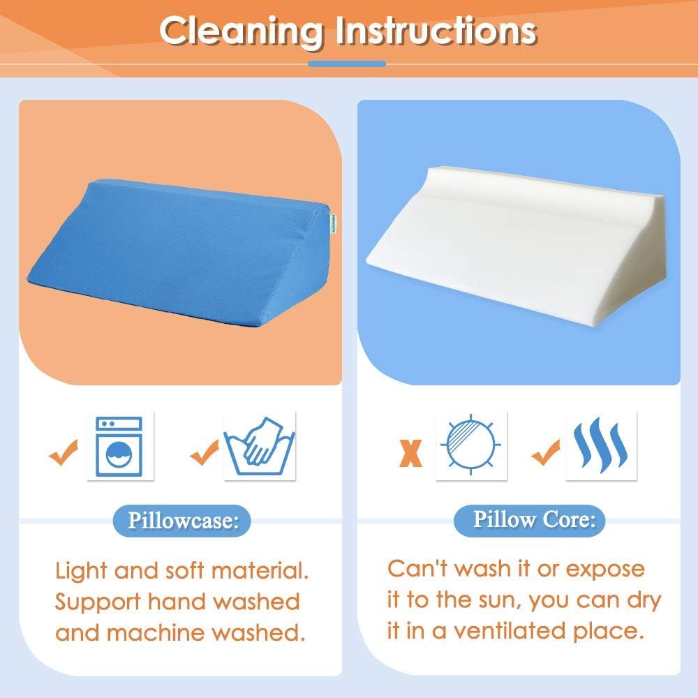 Wedge Pillows for After Surgery Foam Wedge Sleeping Incline Pillow Bed Wedge Body Positioners Pregnancy Pillows 30 Degree Pressure Ulcer Back Pain Elevation Bolster Pillow : Home & Kitchen