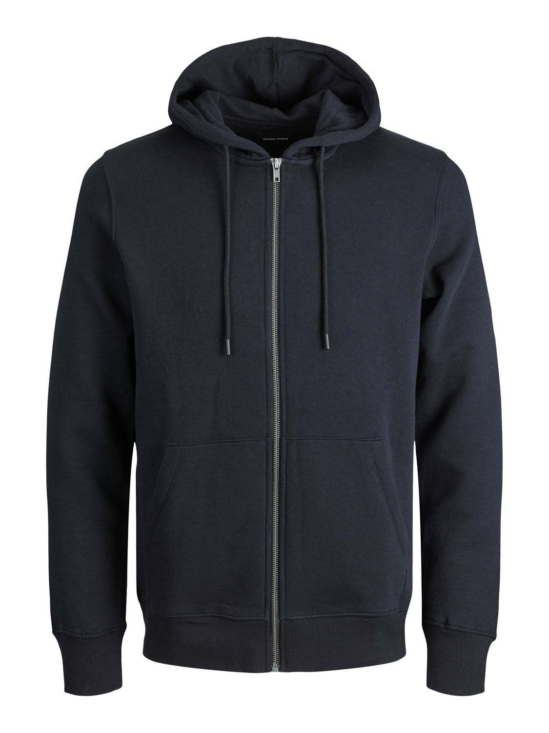 JACK & JONES Men's Jjebradley Sweat Zip Hood Noos Pls Sweatshirt Jacket, Black, 2XL
