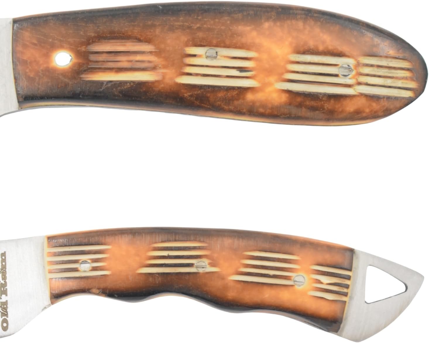 Handmade 2-Piece Camping Hunting Outdoor Skinner Knife Set (Burn Bone)