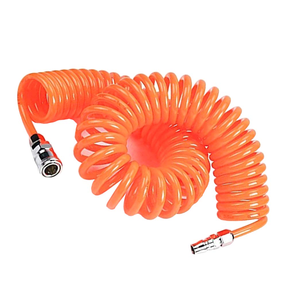 Pneumatic PU 12x8 mm Air Compressor Telescopic Spiral Hose Spring Tube 6m