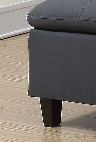 Miniatura 5 de Bobkona Poundex Zane - Juego seccional de 3 piezas, color carbón