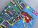 Play Time Blue Kids Reversible Area Rug World Continent Map Learning Carpet Game Room Design #7, (4' x 5'9