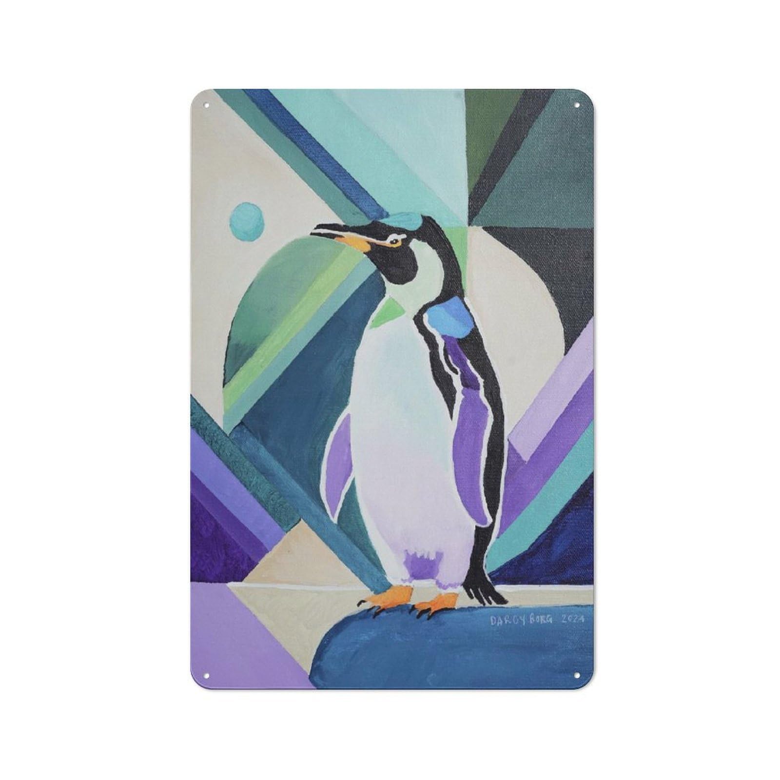 Penguin Retro Metal Wall Decor 30x20cm, Metal Sign for Pub, Home Bar, Shed Or Man Cave, for Relaxed Wall Styling