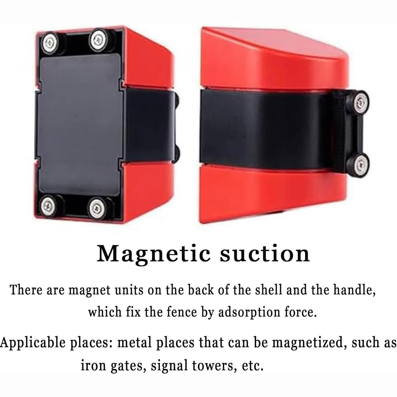 Magnetyczna wysuwana bariera pasowa, 5 m, taśma sterująca do montażu na ścianie, regulowana bariera bezpieczeństwa do zarządzania tłumem, oszczędność miejsca, do drzwi wejściowych
