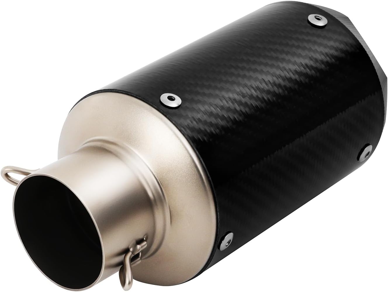 Universal Motorcycle Exhaust Pipe High Performance Muffler Carbon Fiber Design Slip On Silencer for Motor Dirt Bike Black