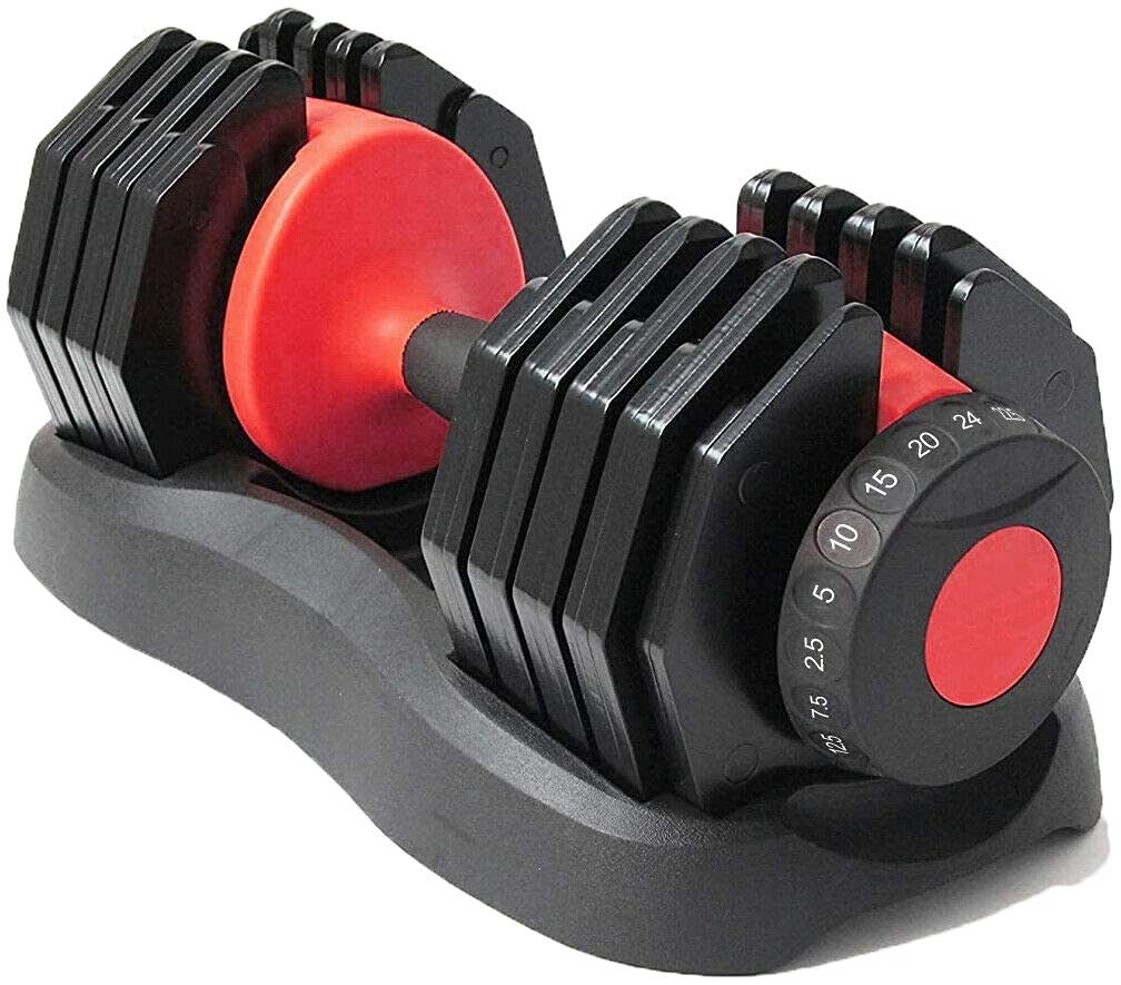 Strongology Adjustable Single Dumbbell from 2.5kg upto 24kg Home Fitness Training Weights