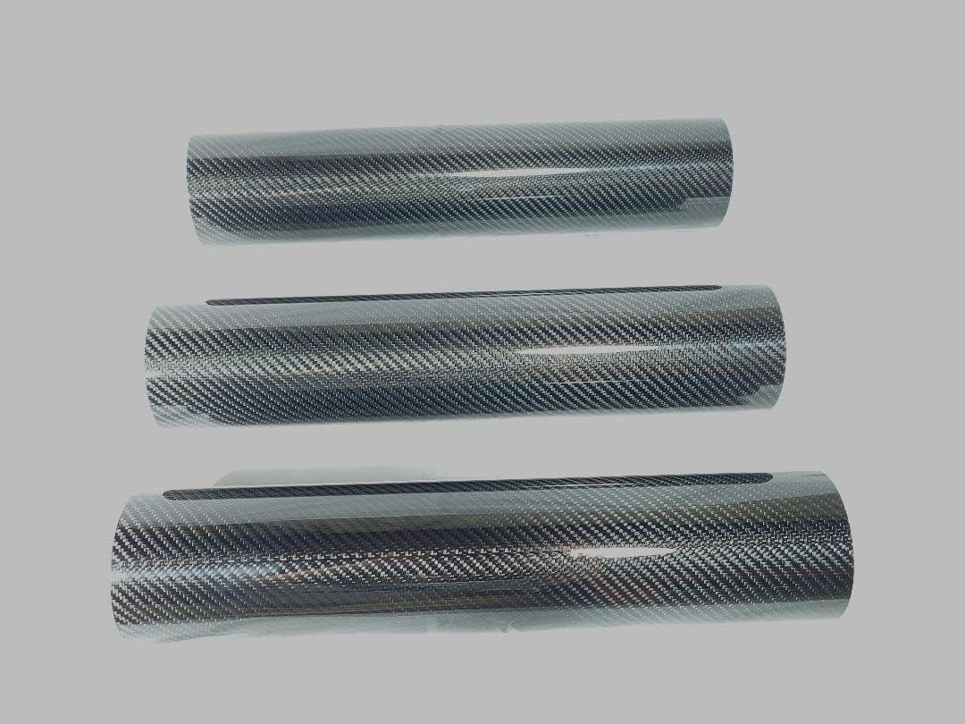 ②バイク用 カーボンシェル サイレンサー用３本 外径100mm L450mm Amazon.co.jp: バイクパーツ カーボンシェル サイレンサー用3本