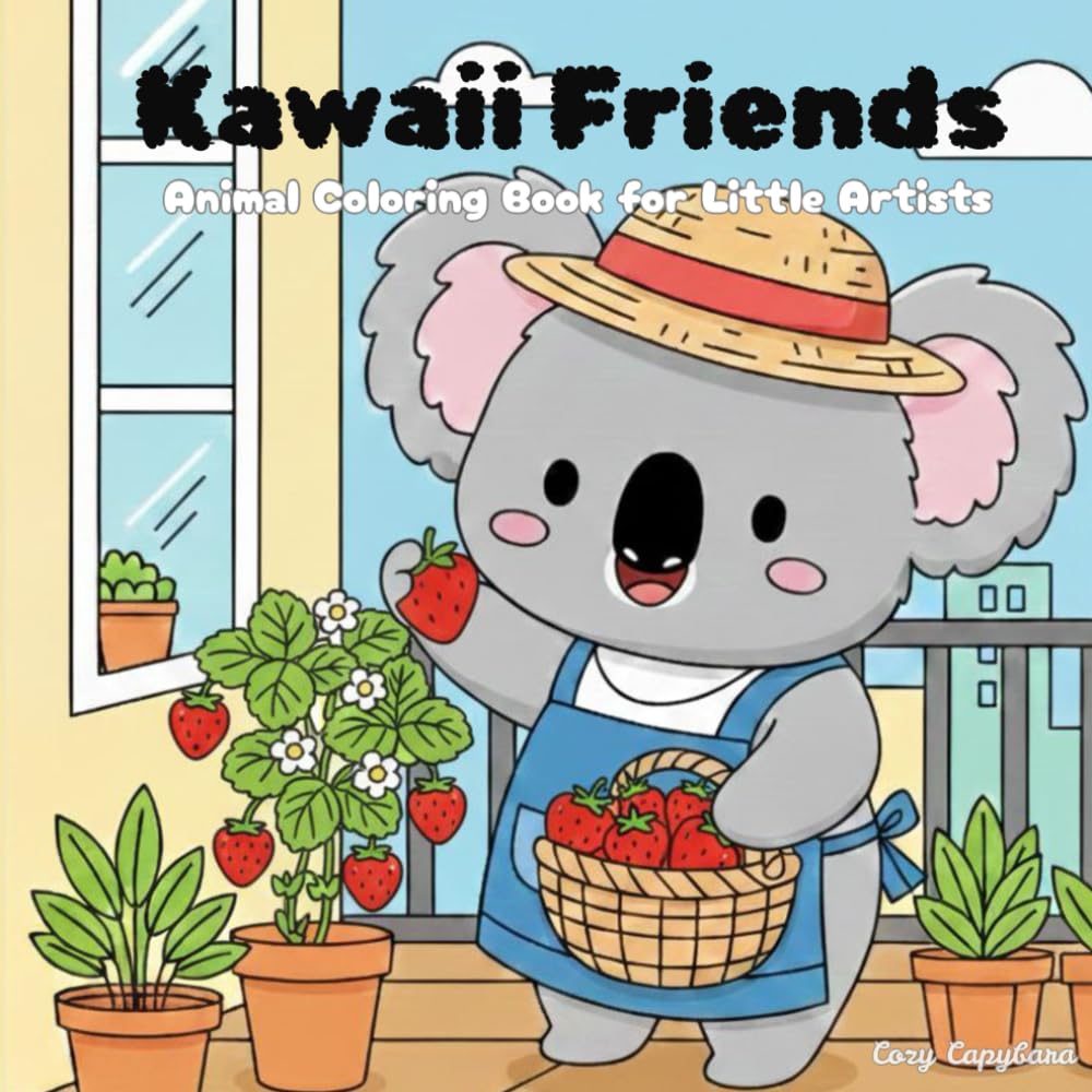 Kawaii Friends: Animal Coloring Book for Little Artists