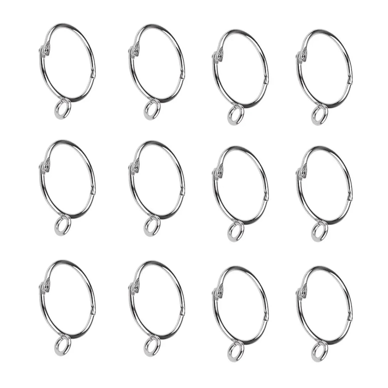 Curtain Hooks 12pcs Hook With Opening Design Multipurpose Rings Clips