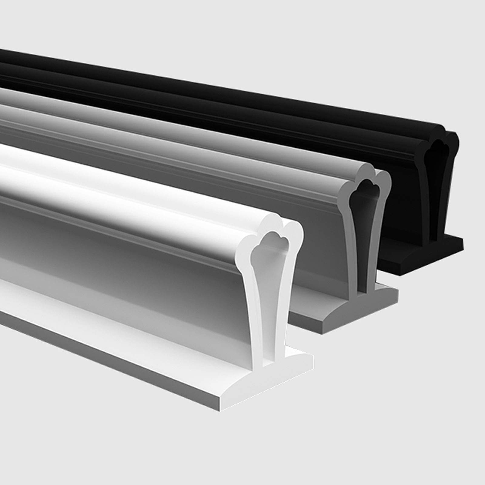 Collapsible Shower Threshold Water Dam Shower Barrier And Retention System,Silicone Wet Room Bathroom Floor Seal Screen,Door Seal Strip Shower,for Wet And Dry Separation,gray,100CM.