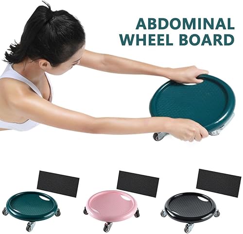 Miniatura 2 de Rueda de rodillo abdominal, tabla de ejercicio abdominal multifuncional con esterilla, máquina de entrenamiento de abdominales giratoria de 360,