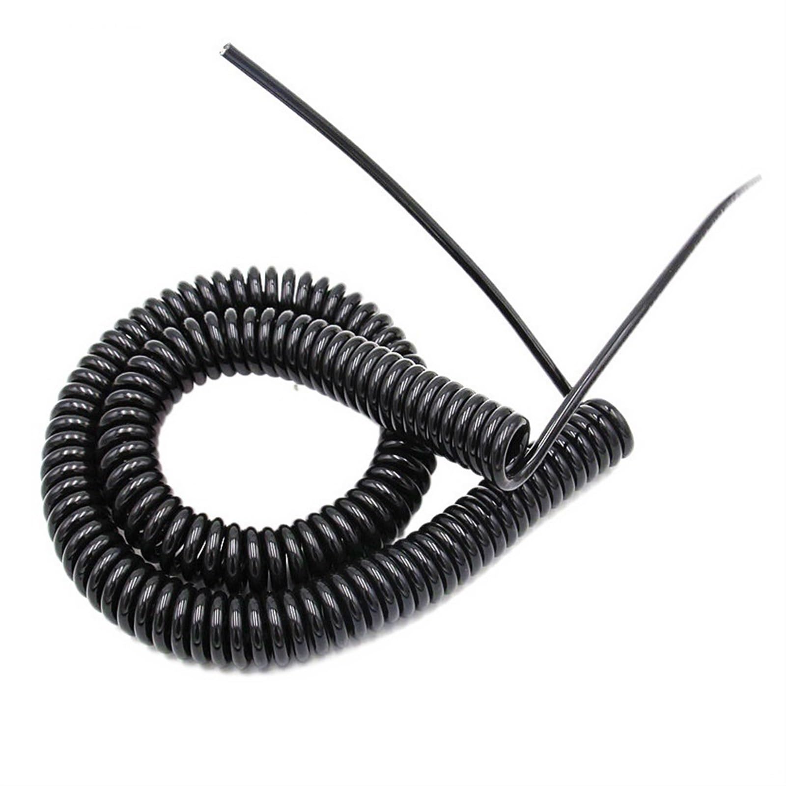Cavi a Molla per telefoni, Cavo di Alimentazione a Spirale Nero, Filo a 6 Fili, 8, 9, 0,2 mm,3,5, Cavo trazione a Molla | Stretch 2.5 meter 22AWG