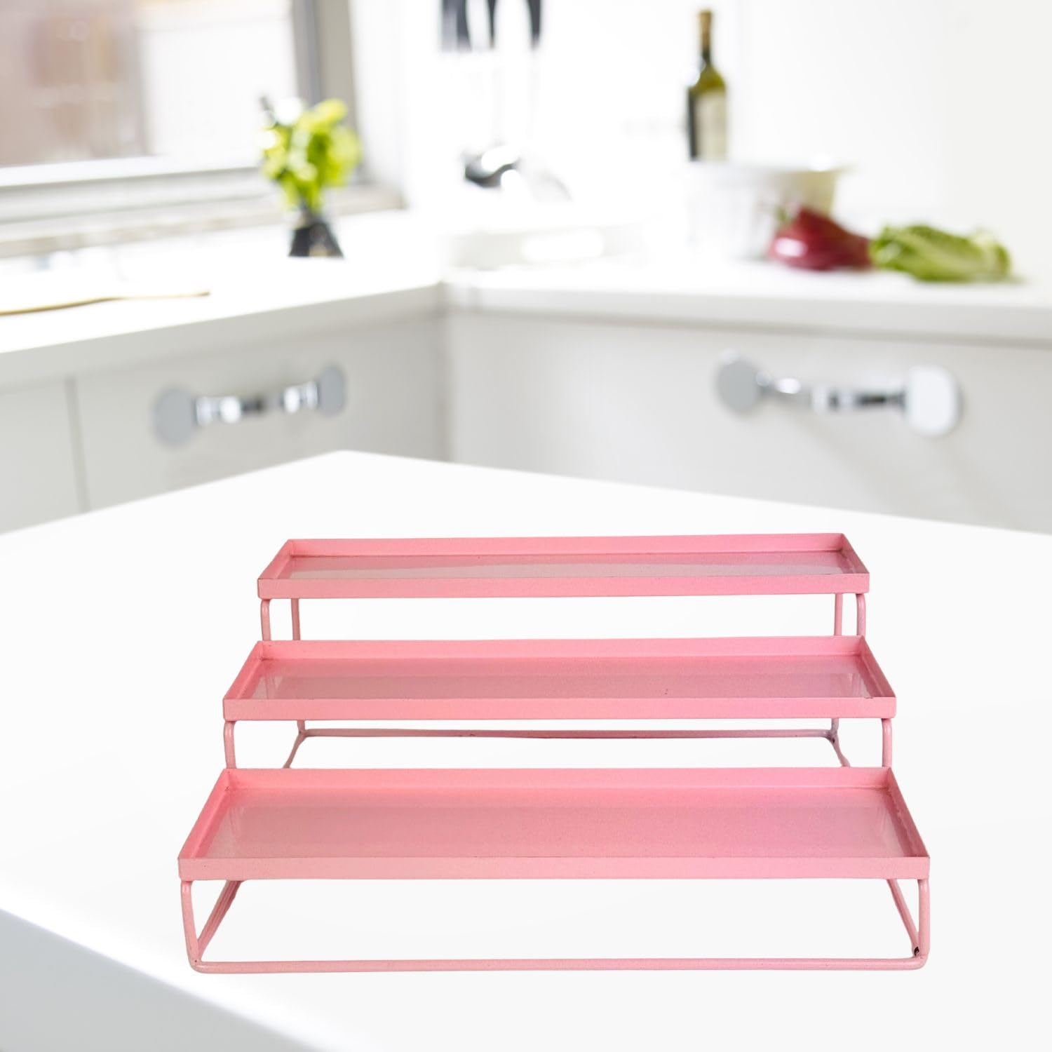 UMI Kitchen 3-Tier Step Standing Rack Kitchen Spice Bottle Rack Utensil Holder Food Storage Organizer for Cabinet Cupboard Pantry Shelf Bathroom organizer Rack Pink Pack of 2 offers donot miss 8 UMI Kitchen 3-Tier Step Standing Rack Kitchen Spice Bottle Rack Utensil Holder Food Storage Organizer for Cabinet Cupboard Pantry Shelf Bathroom organizer Rack Pink Pack of 2 offers donot miss