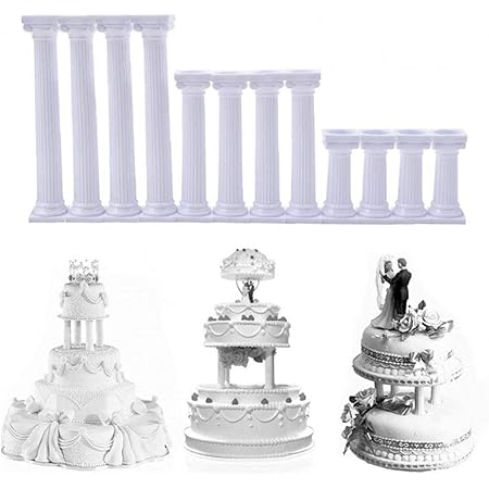 Aisoway 4pcs Gateau Piliers Moule Multi Couches De Gateau De Soutien Romain Colonne Stand Decor Piliers De Mariage Moule Gateau Amazon Fr Cuisine Et Maison
