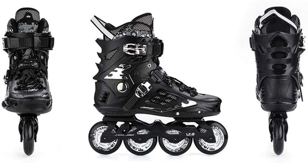 フィギュアスケート靴高評価！インラインスケート エクストリームクラシックアダルトローラースケートインラインスケート男性と女性のローラースケートファンシーフラット サイドファスナー