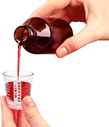 Miniatura 7 de Mini vaso de chupito medidor multiuso y vaso de chupito medidor para alimentos secos, vidrio resistente, 26 medidas graduales para cucharas de té,
