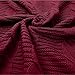 Cardigan Sweaters for Women Cable Knit Oversized Open Front Chunky Cardigans Sweaters Long Sleeve Coat with Pocket (Wine Red,Small)