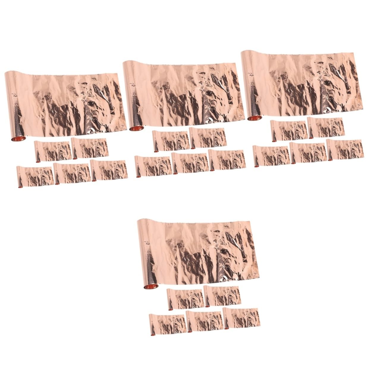Ciieeo 24rolls Copper Metal Foil for Crafts Excellent Conductivity Easy to Cut Thickness for Jewelry Repairs and Electrical Projects