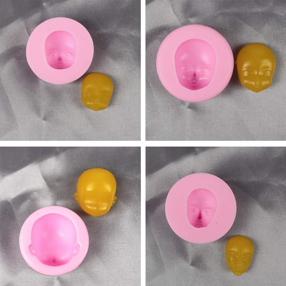 Molde De Silicona Con Carita De Bebé – 3 Unidades Para Fondant, Jabón, Resina Y Chocolate