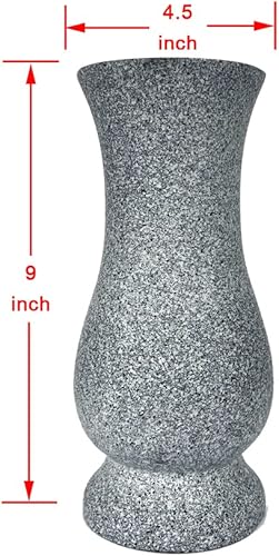 Miniatura 10 de Florero de tumba, decoración de tumba para cementerio, lápida, jarrones con espigas y espuma floral