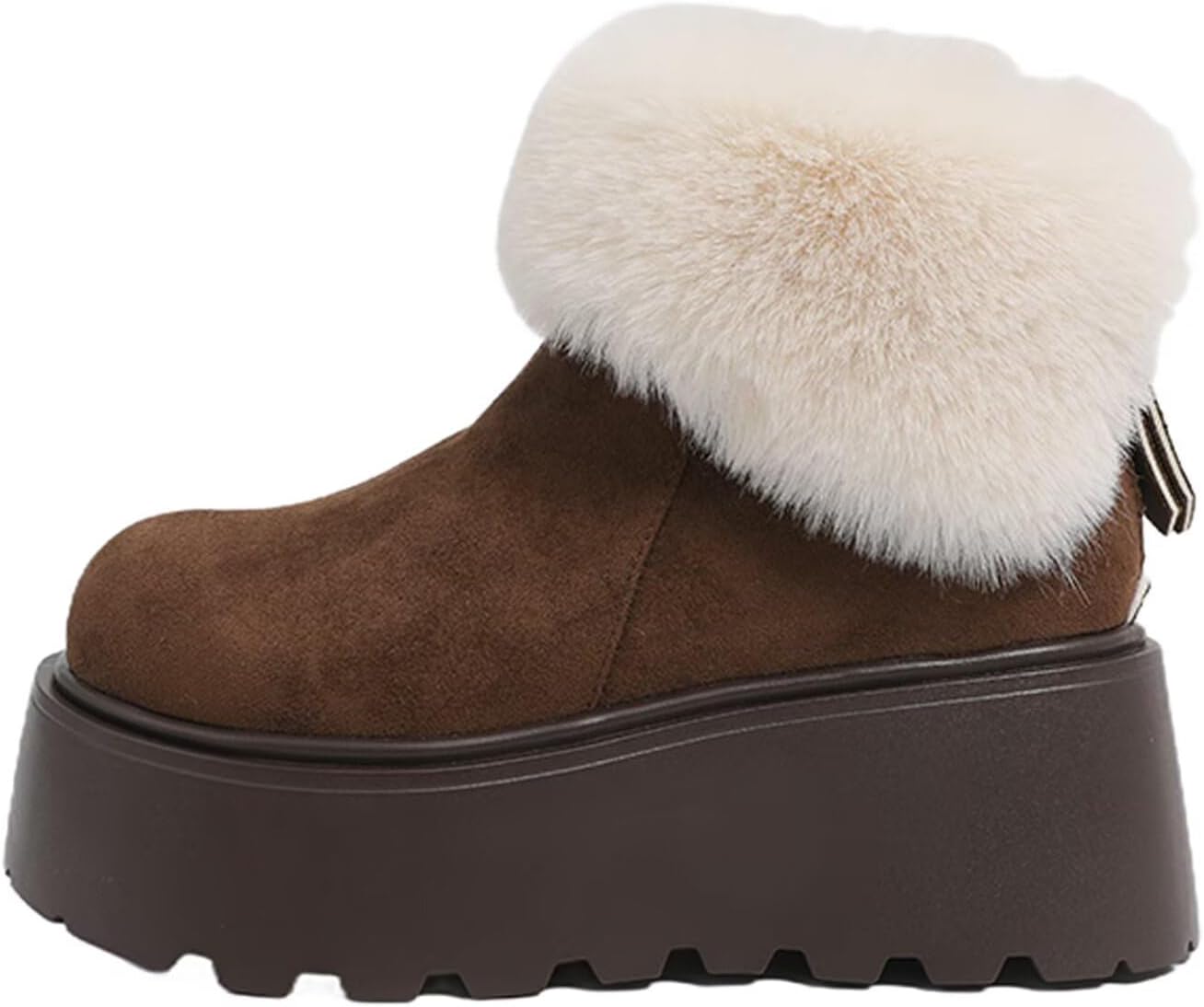 Plush Lined Winter Boots with Suede Upper and Lightweight EVA Sole for Women