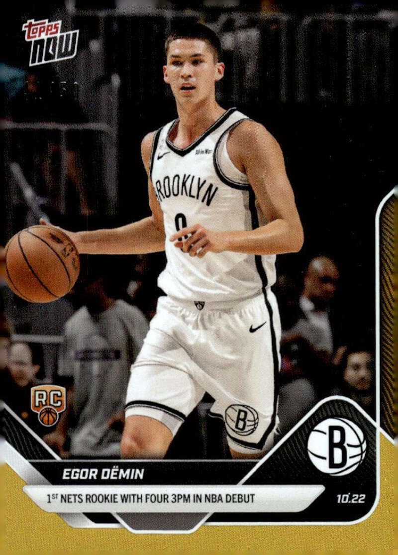 EGOR DEMIN RC SP 2025-26 Topps NOW Gold Foil 41/50#12 ROOKIE Nets NM-MT Basketball Debut
