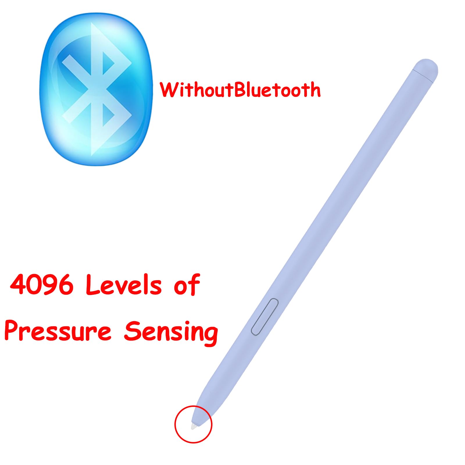 Tab S10 Ultra S Pen con Bluetooth para Samsung Galaxy Tab S10 Ultra/Tab S10+ S Pen compatible con Samsung Galaxy Tab S10+, Tab S10 Ultra Stylus Pen con 5 puntas/puntas (azul hielo)