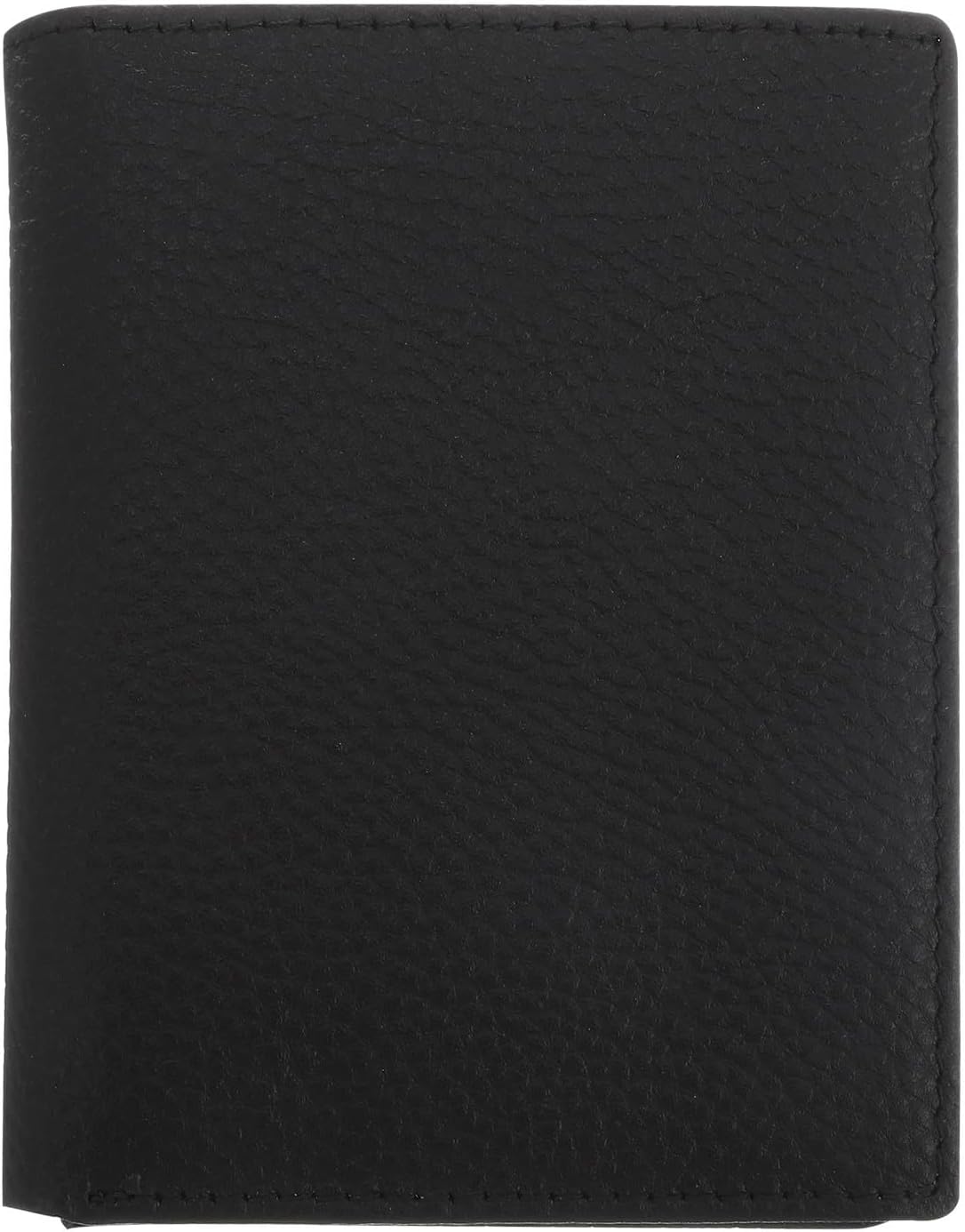 Black Cowhide Id Cards Holder with Large Capacity for Men