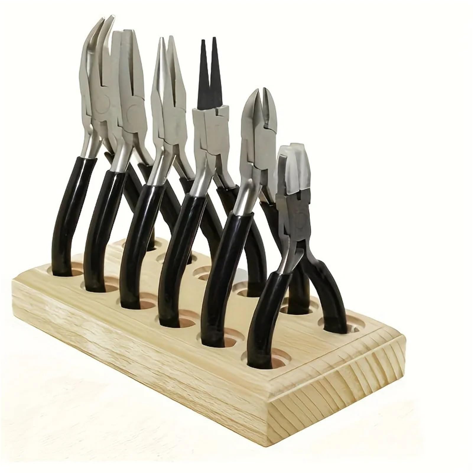 Schmuckzangen-Set mit Holzpalette, Präzisions-Perlen- und Schmuckherstellungswerkzeuge für Kunst, Handwerk und Reparatur