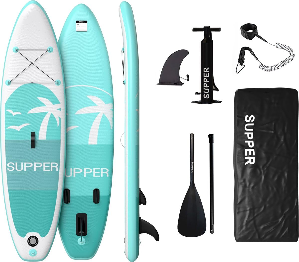 Inflatable SUP Board Max Load 120kg Inflatable Pump Fin Leash