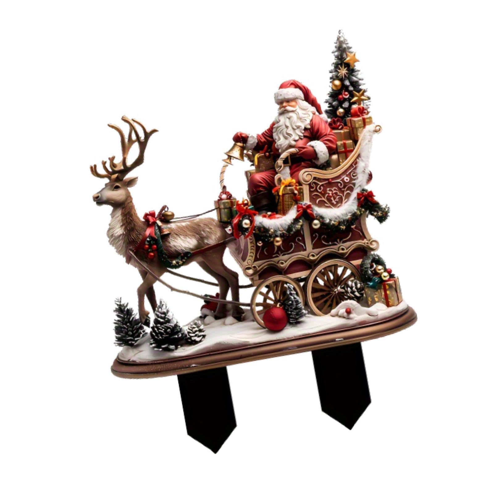 ATORSE™ Santa Claus and Reindeer Ornament Stake Gift Xmas Decor for Party Favor Yard|Home & Garden | Holiday & Seasonal Dacor | Christmas & Winter | Ornaments 3
