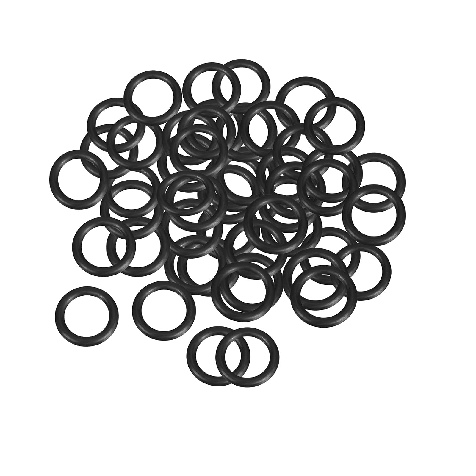 QUARKZMAN 13mm x 9mm x 2mm Nitrilo Goma Juntas Tóricas x 50uds Redondo Junta Arandela para Grifo Plomería Reparación Sellado Conexión [Negro]