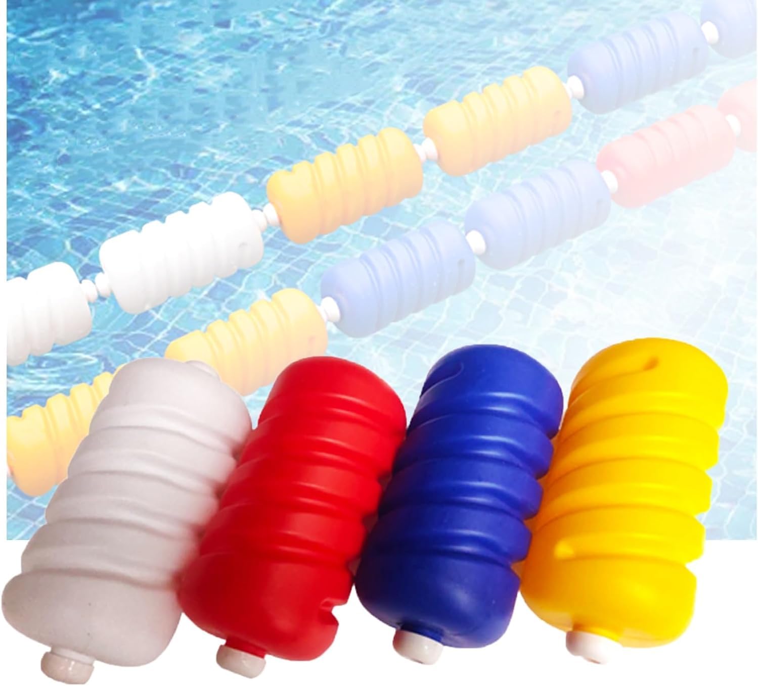 Corde de sécurité de piscine 3m en fil d'acier avec bouées de séparation et crochets