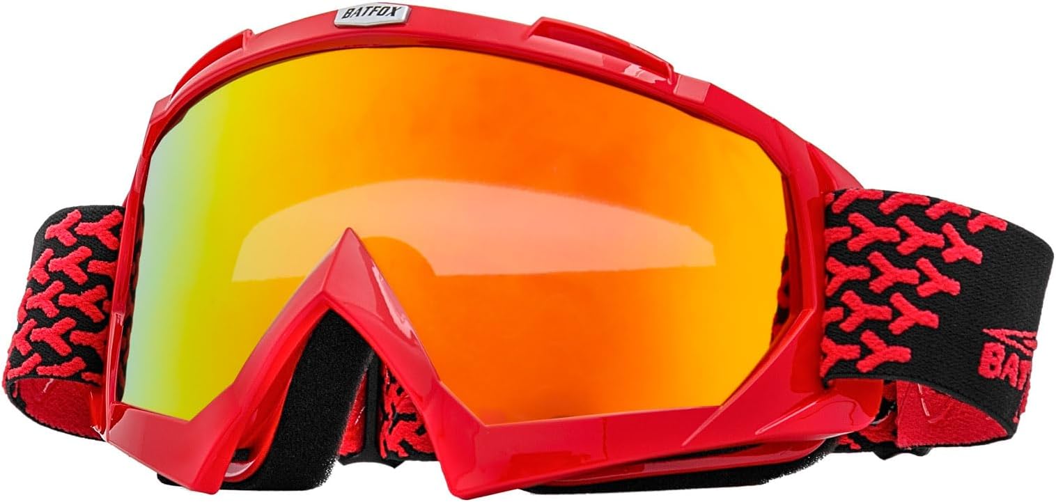 Dirt Bike ATV Goggles Motorcycle Gear Riding Motocross Dirtbike 4-Wheeler MX DH Accessories Goggles Glasses for Men Women Youth UV400 Protection Dust-proof Anti-Slip Strap