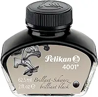 Pelikan Tinta Para Caneta Tinteiro Brilhante, Tinta 4001 Fountain Pen Ink, Preto, 62.5ml